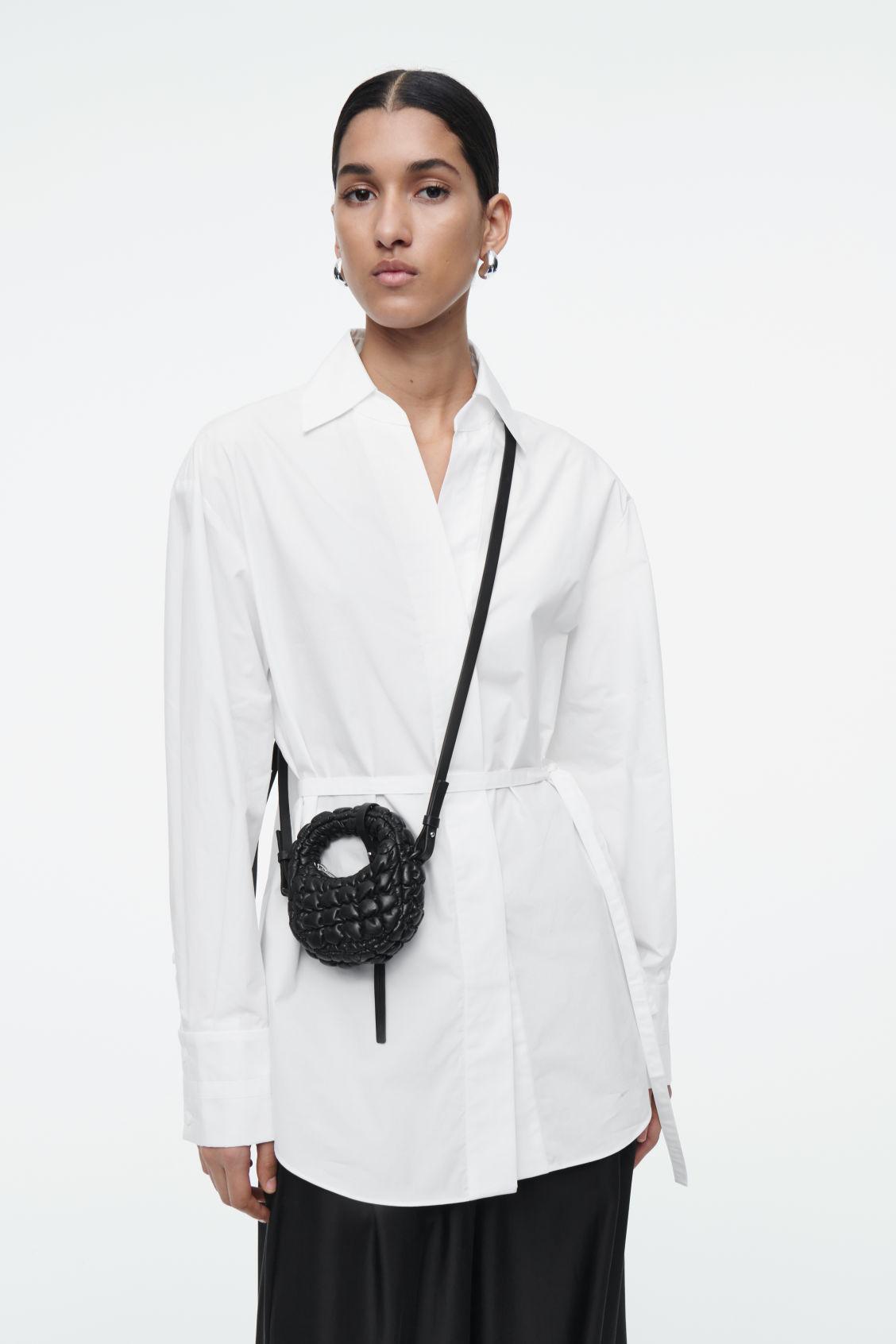 COS Quilted Nano Crossbody Bag - Leather in White | Lyst
