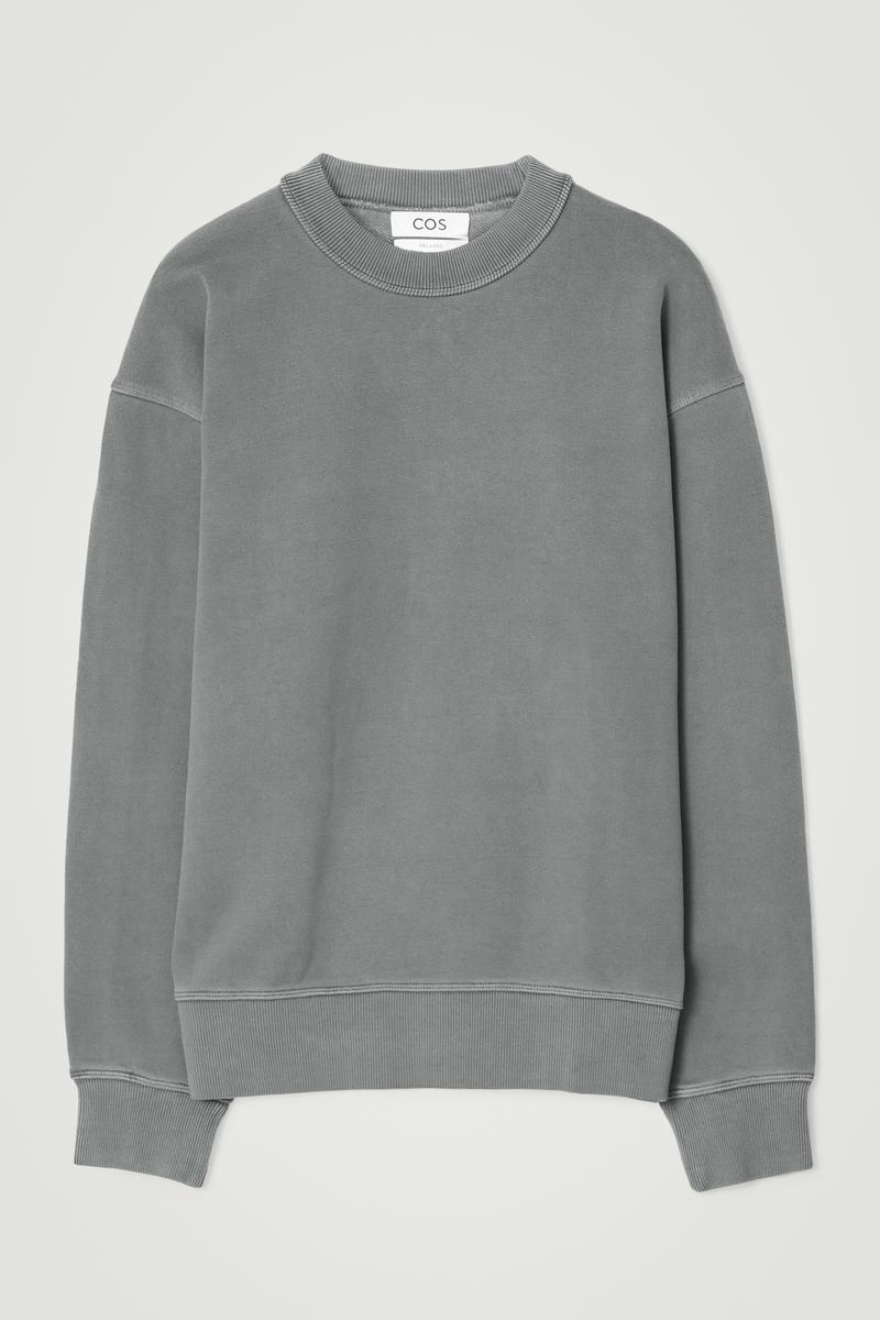 COS Relaxed Washed-Cotton Sweatshirt in Grey for Men Lyst UK - Main Image