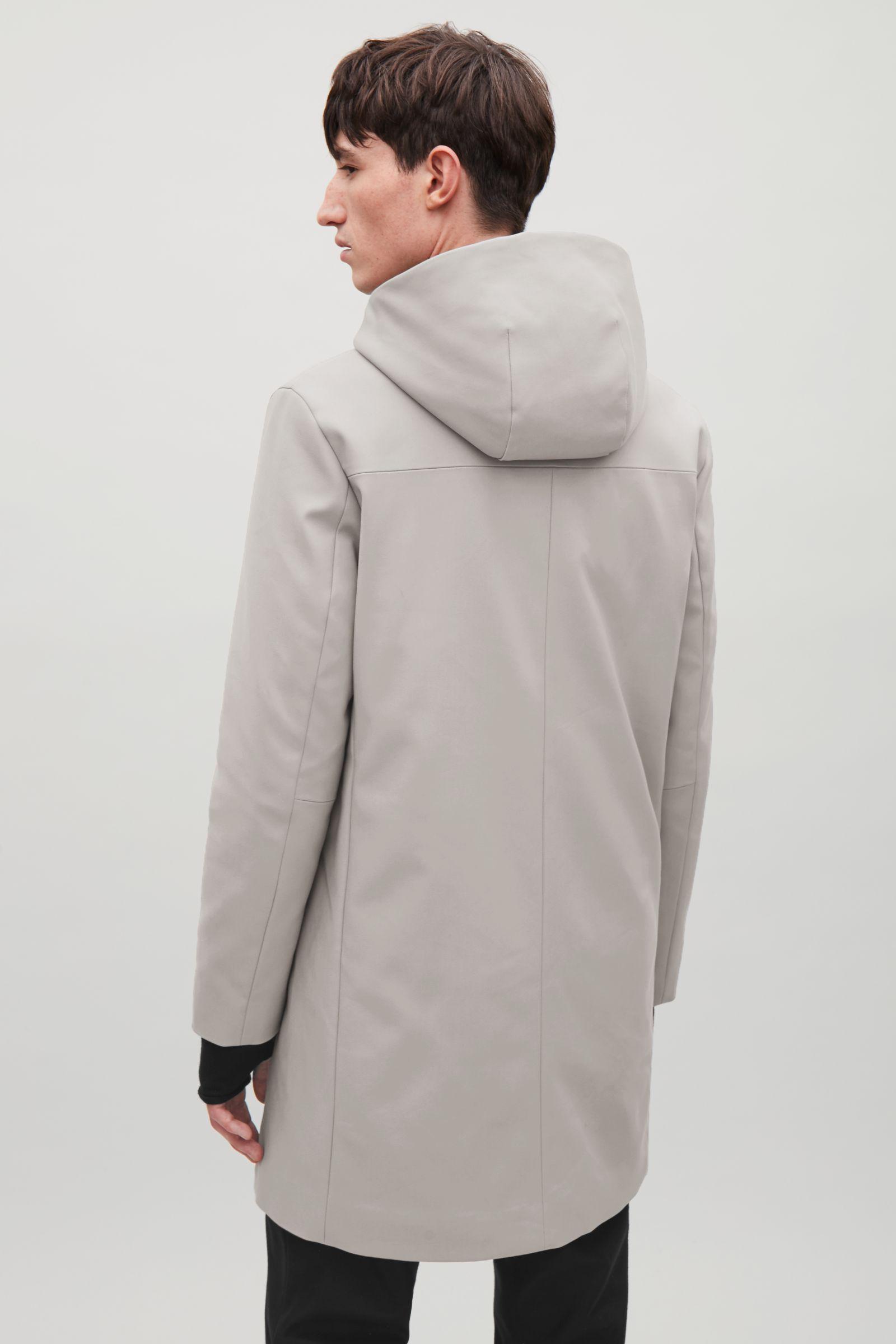 COS Padded Cotton Parka in Grey (Gray) for Men - Lyst