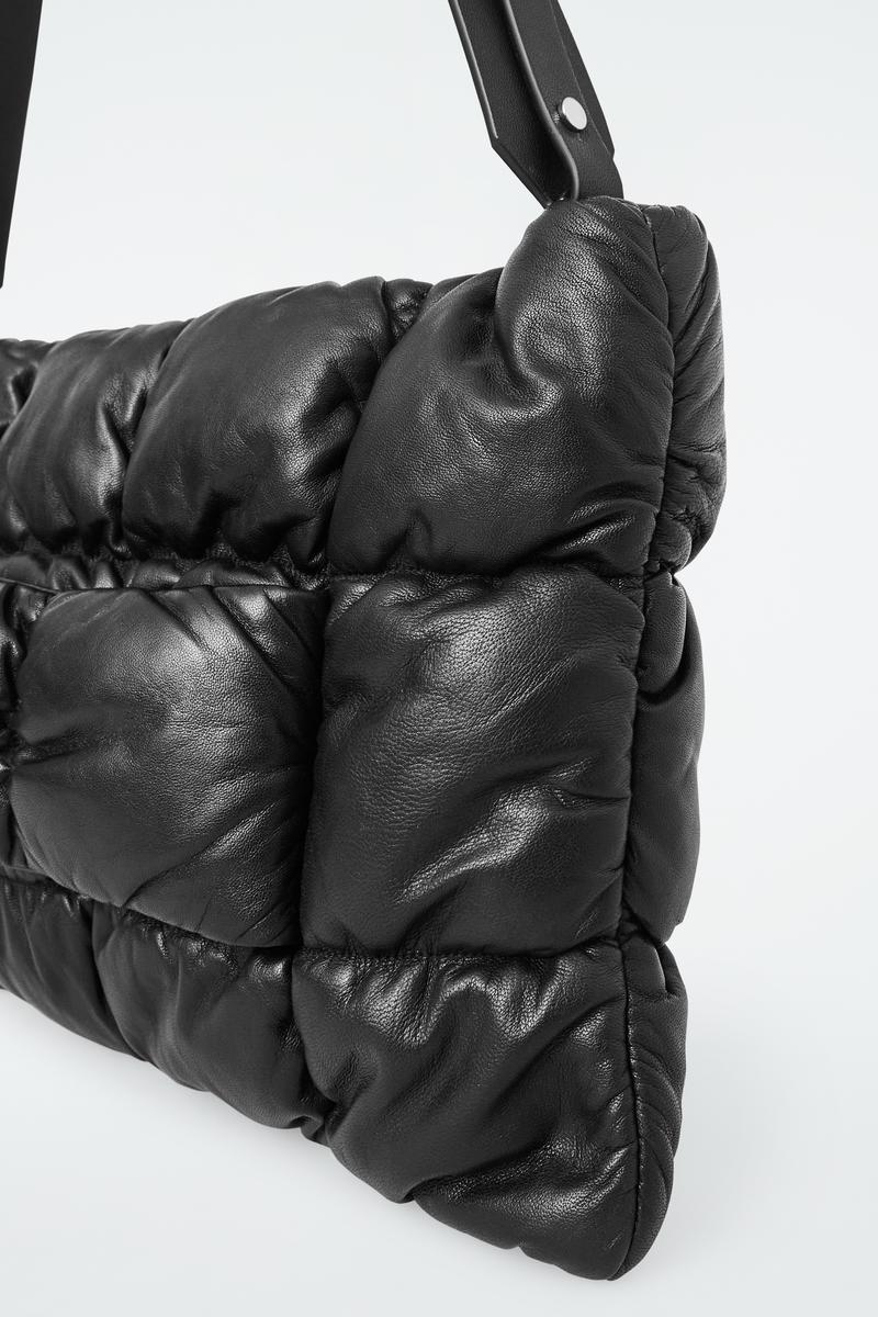 COS Pillow Quilted Clutch Bag - Leather in Black | Lyst