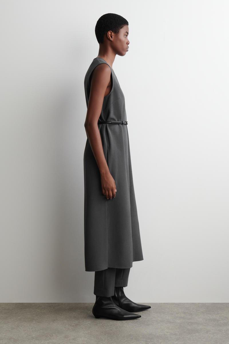 COS Pointed Leather Sock Boots in Black Lyst