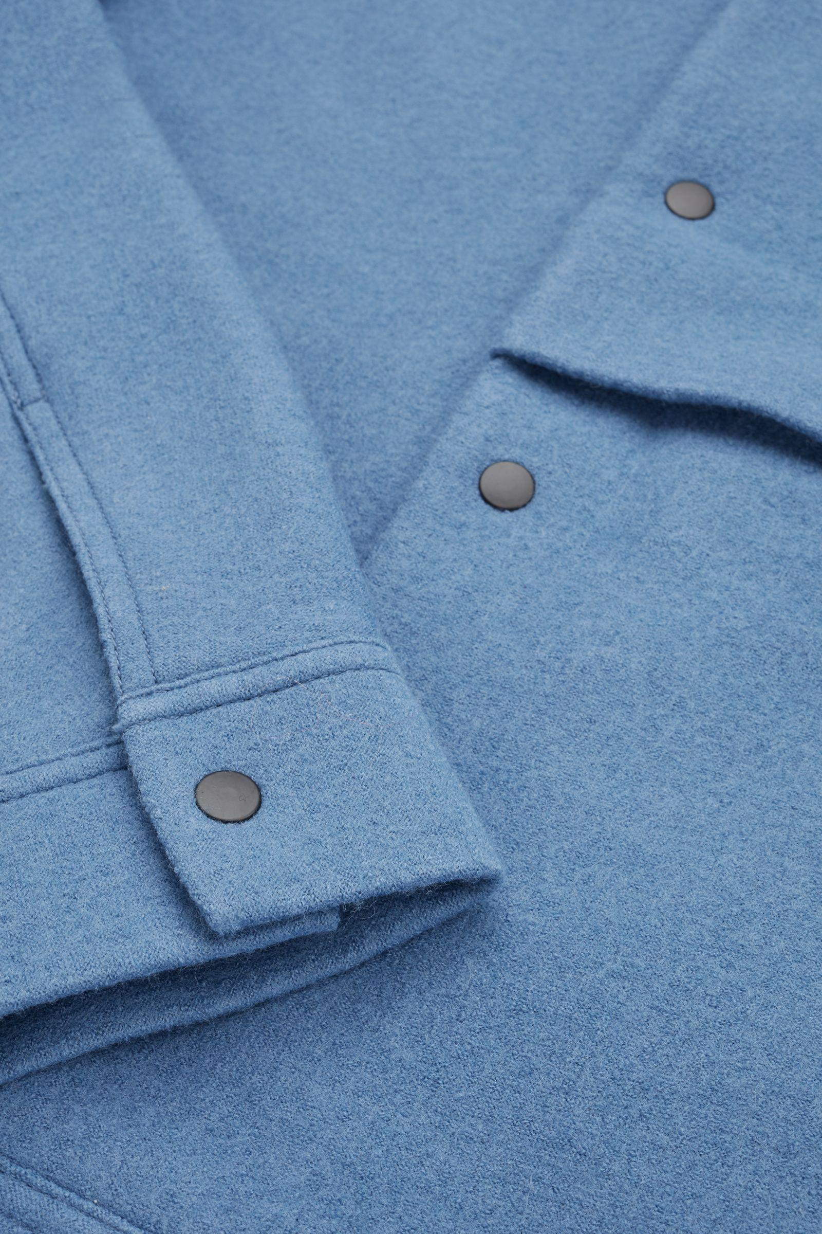 COS Boiled Wool Jacket in Blue Lyst UK
