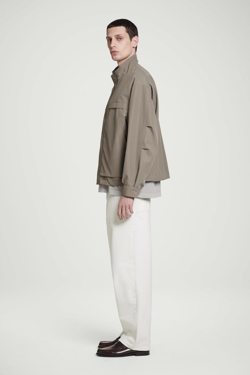COS ツイルユーティリティボンバージャケット COS Twill Utility Bomber Jacket in Natural for Men | Lyst
