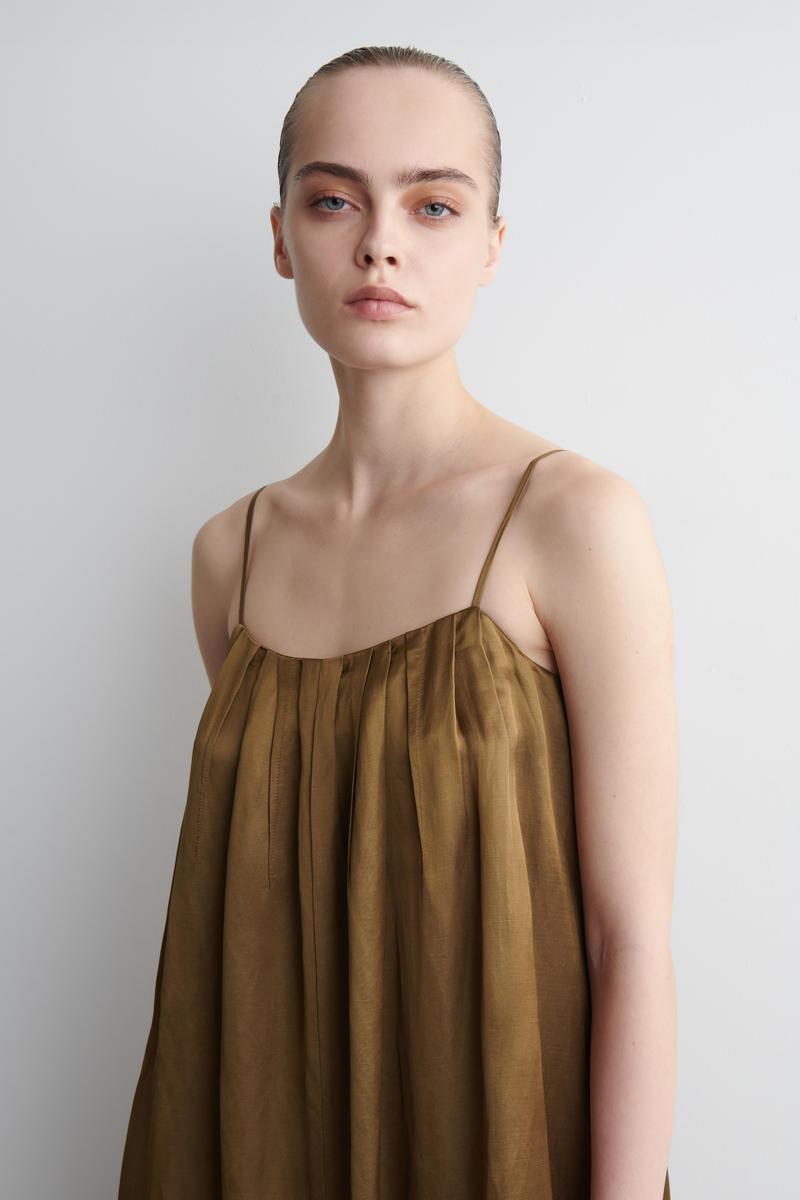 COS Pleated Fluid Maxi Dress in Natural | Lyst COS Pleated Fluid Maxi Dress in Natural | Lyst