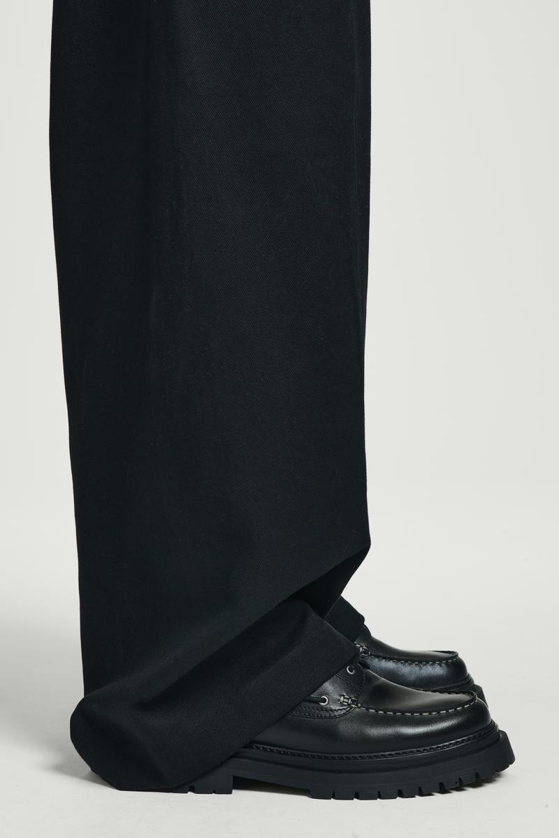 COS Chunky Leather Boat Shoes in Black for Men | Lyst