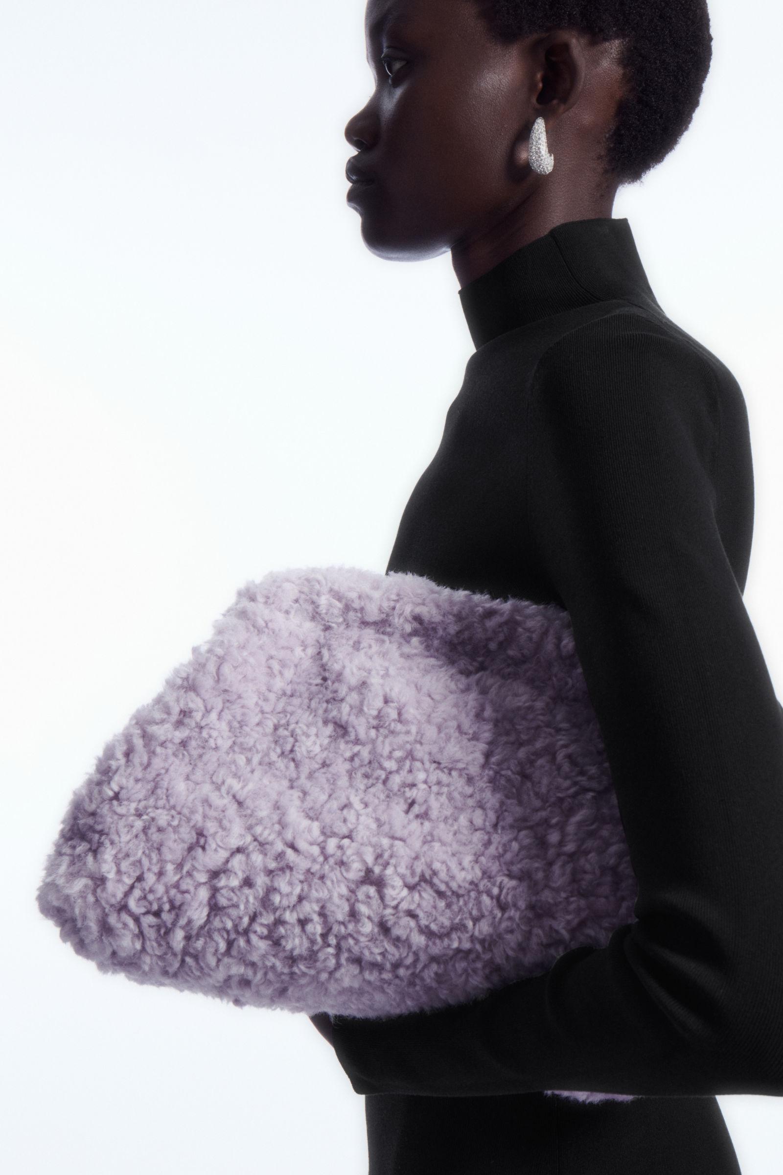 COS Oversized Framed Clutch Teddy in Purple Lyst UK