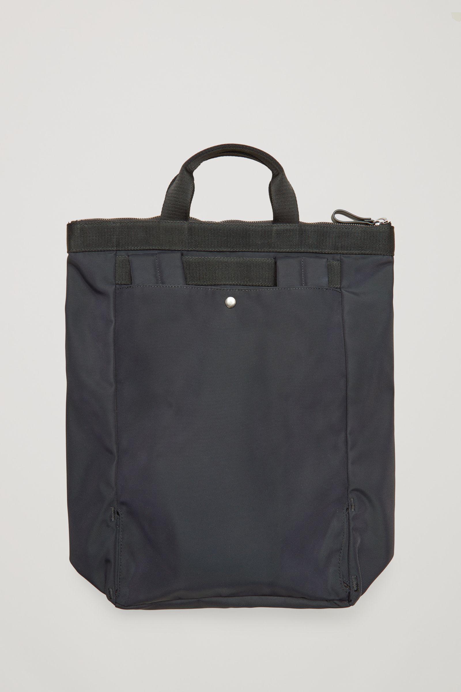 COS Leather Tote Backpack in Dark Navy (Blue) for Men - Lyst