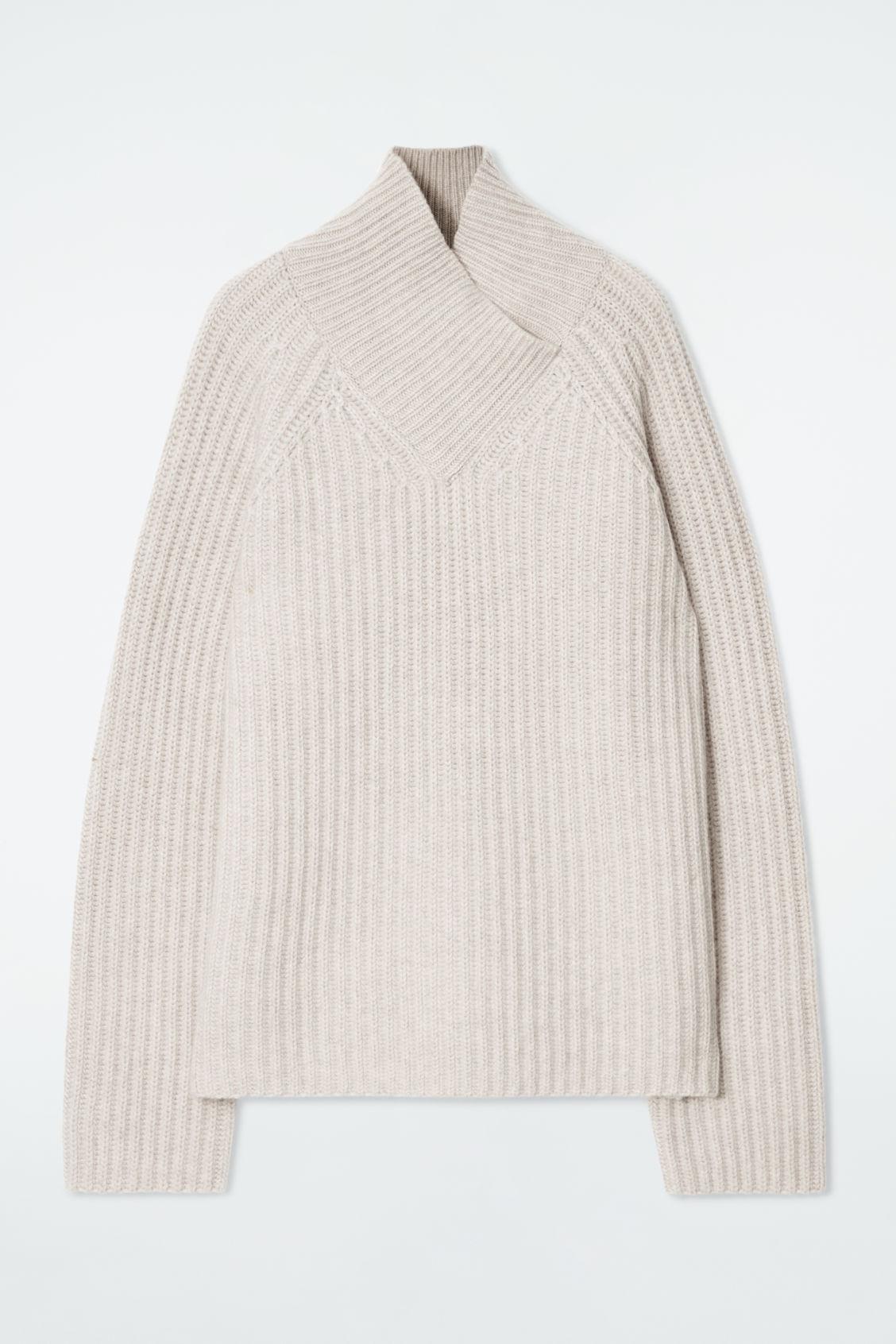 OHOTORO＊Smooth Collar Knit beige smooth collar knit | OHOTORO