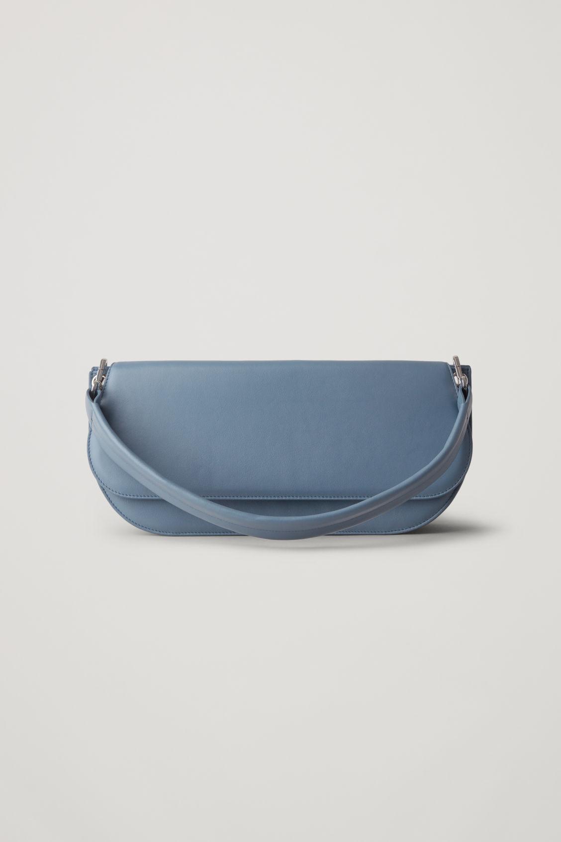 COS Leather Shoulder Bag in Blue | Lyst