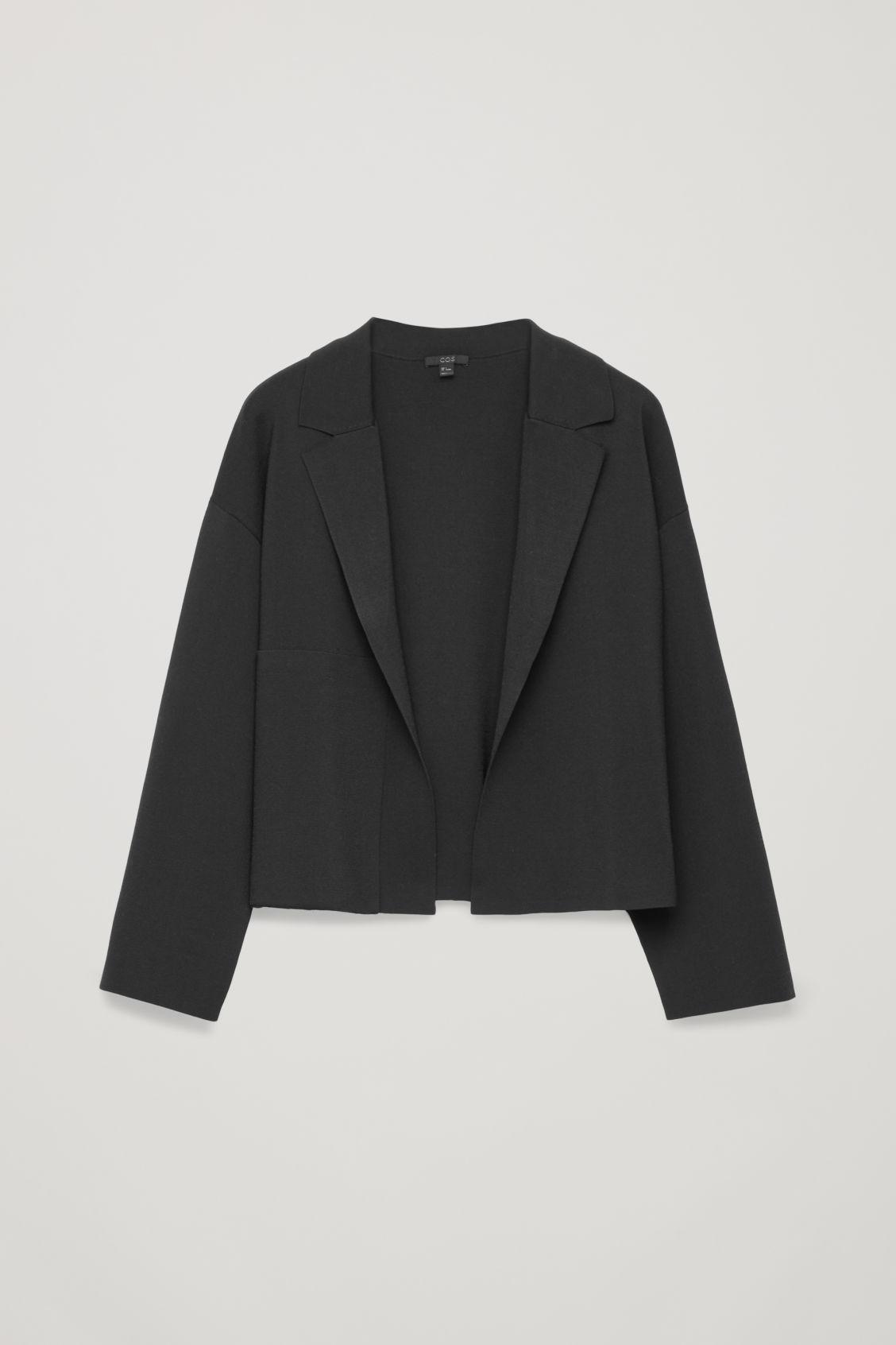 black knitted jacket