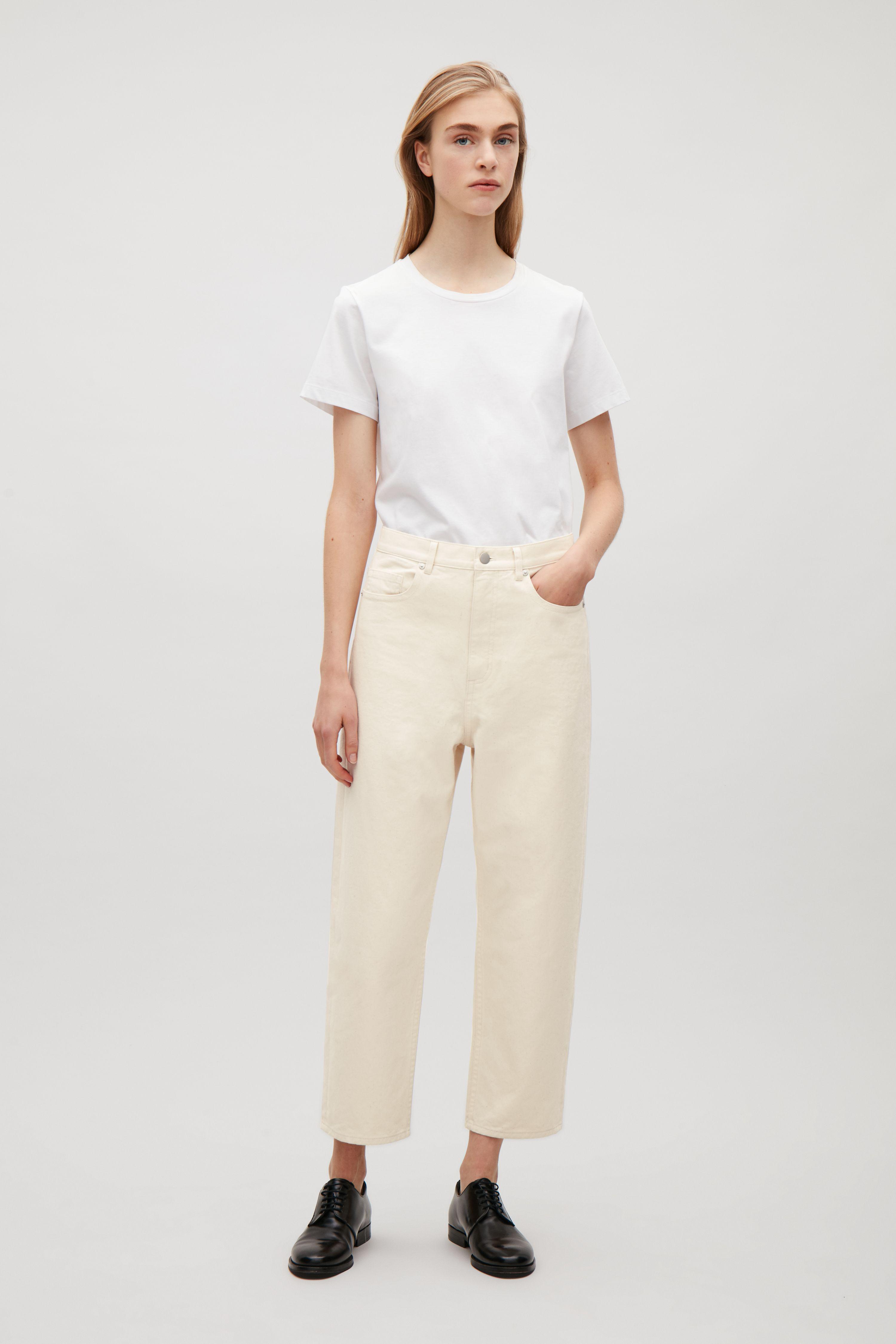COS Denim Relaxed Straight-fit Jeans in Vanilla (Natural) - Lyst