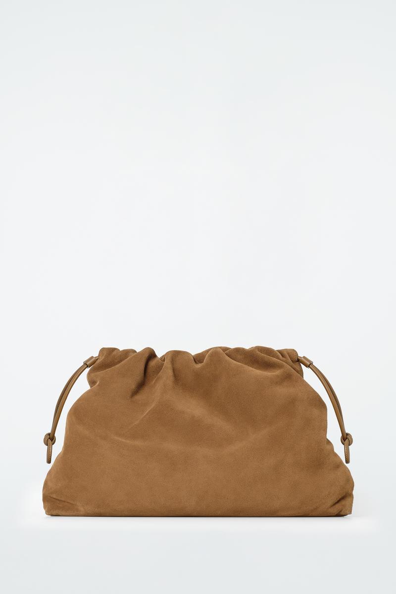 COS Cavatelli Clutch Bag in Brown | Lyst