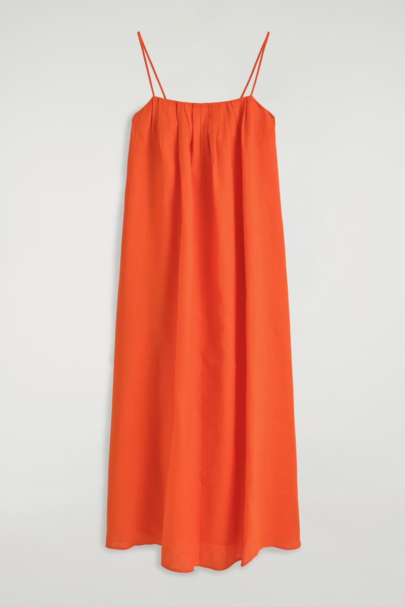 knee length dresses for ladies Ava Linen Maxi Dress L main image 1
