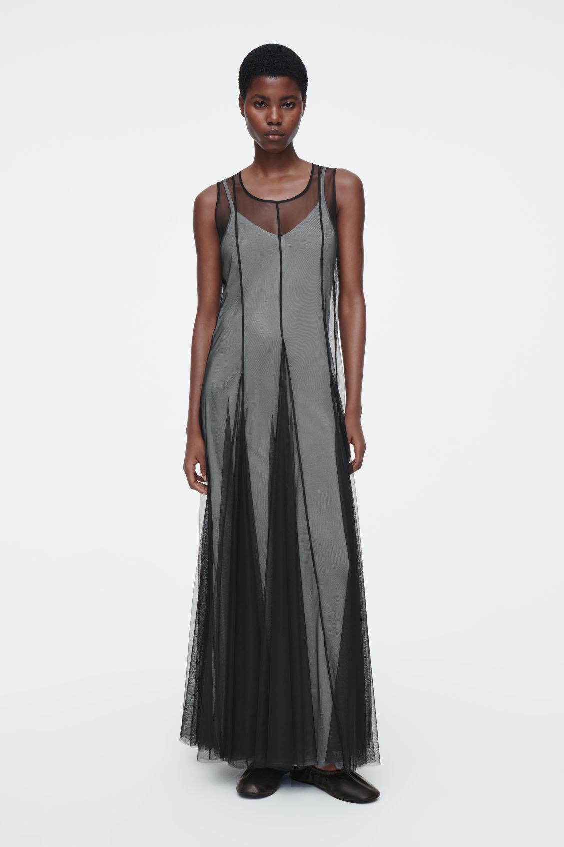 cos sheer maxi dress Buy COS Black Sheer Maxi Dress For Women Online