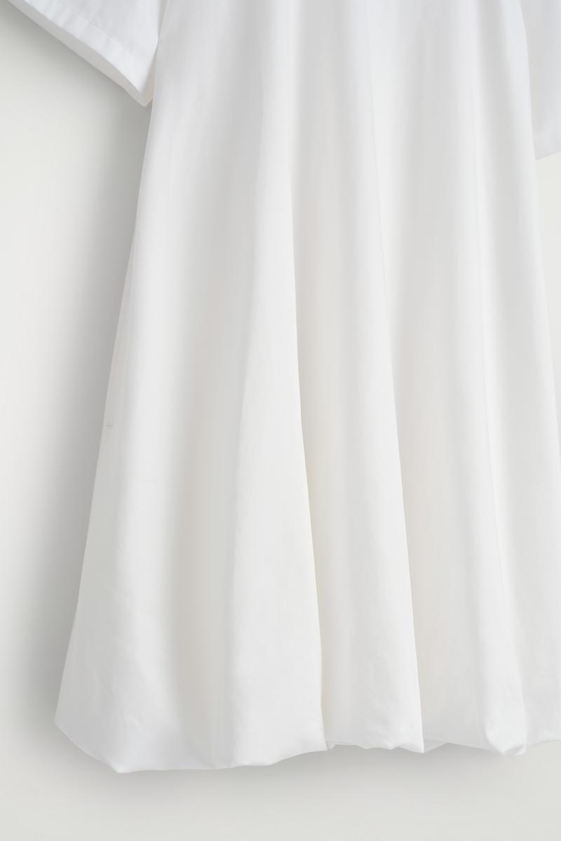 cos white mini dress COS COS BOW MINI SHIRT DRESS - WHITE - Dresses