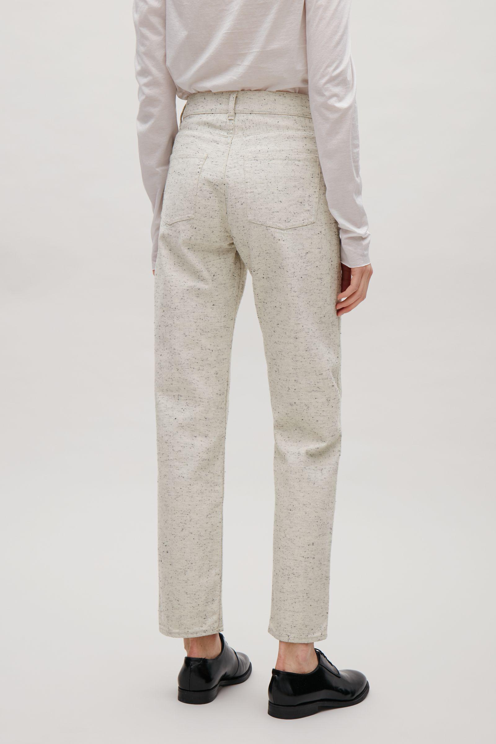 Rust tæmme cowboy COS Denim Speckled Straight-leg Jeans in White - Lyst