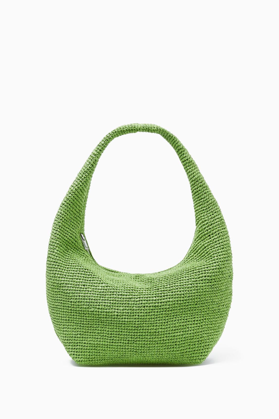 COS Mini Sling Bag - Raffia in Green | Lyst