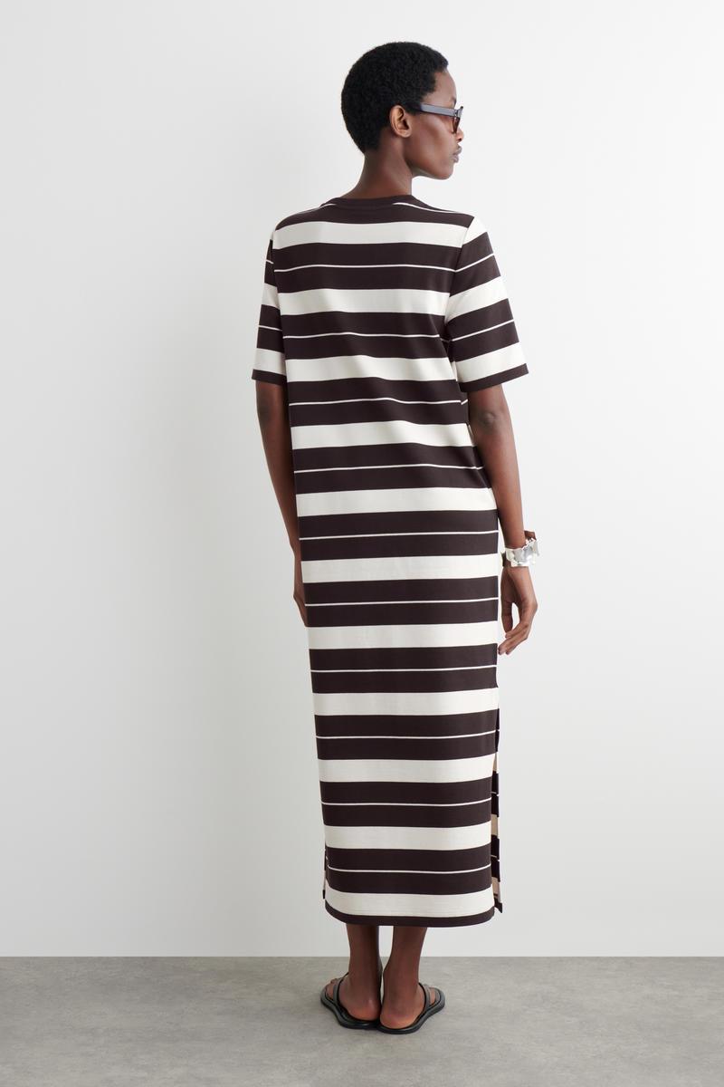 COS Cotton Midi T-Shirt Dress in Black | Lyst