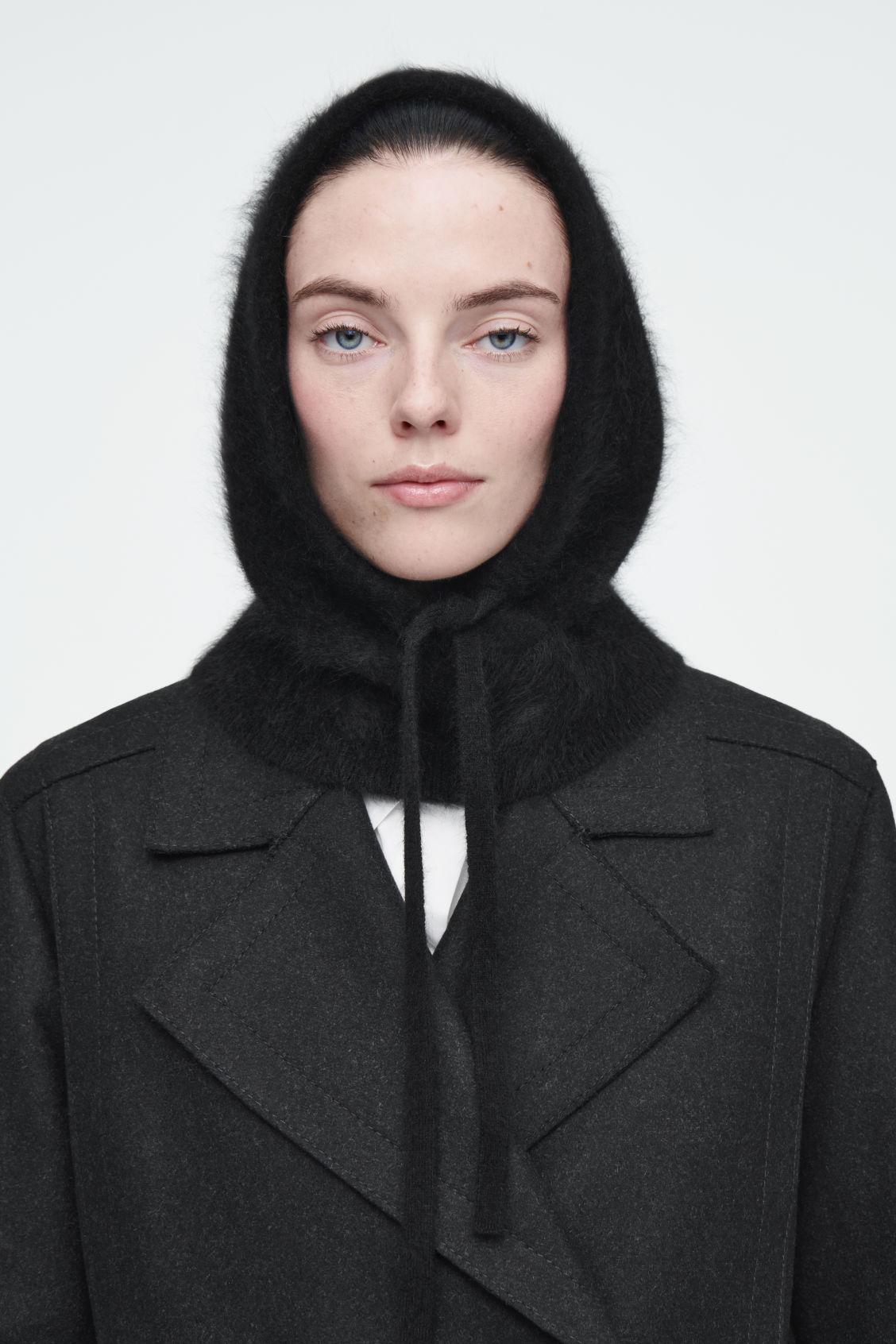 COS Textured Pure Cashmere Balaclava in Black | Lyst