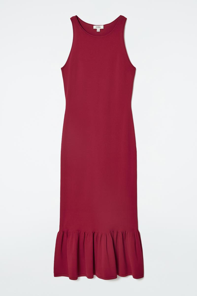 satin asymmetric draped neckline maxi dress In The Style Asymmetric Draped Neckline Maxi Dress