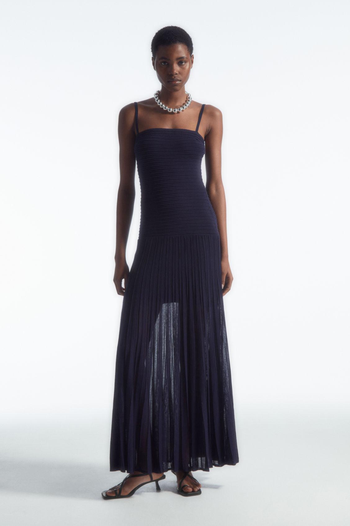 strapless open back dress The Chloe Dress in Black Silk Dupioni Black / Xs main image 1
