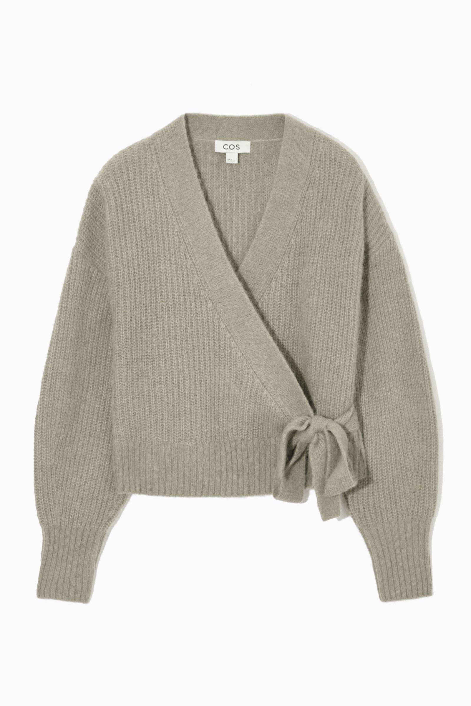 COS Textured Alpaca-blend Wrap Cardigan in Natural Lyst UK
