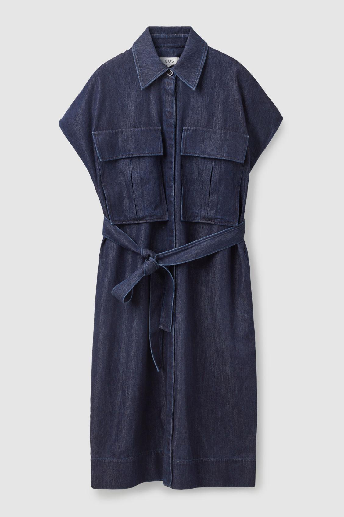 chinese dress ladies Chambray Denim Tourag Bee Dress – Buy Online at The WAYW – www.thewayw.com main image 1