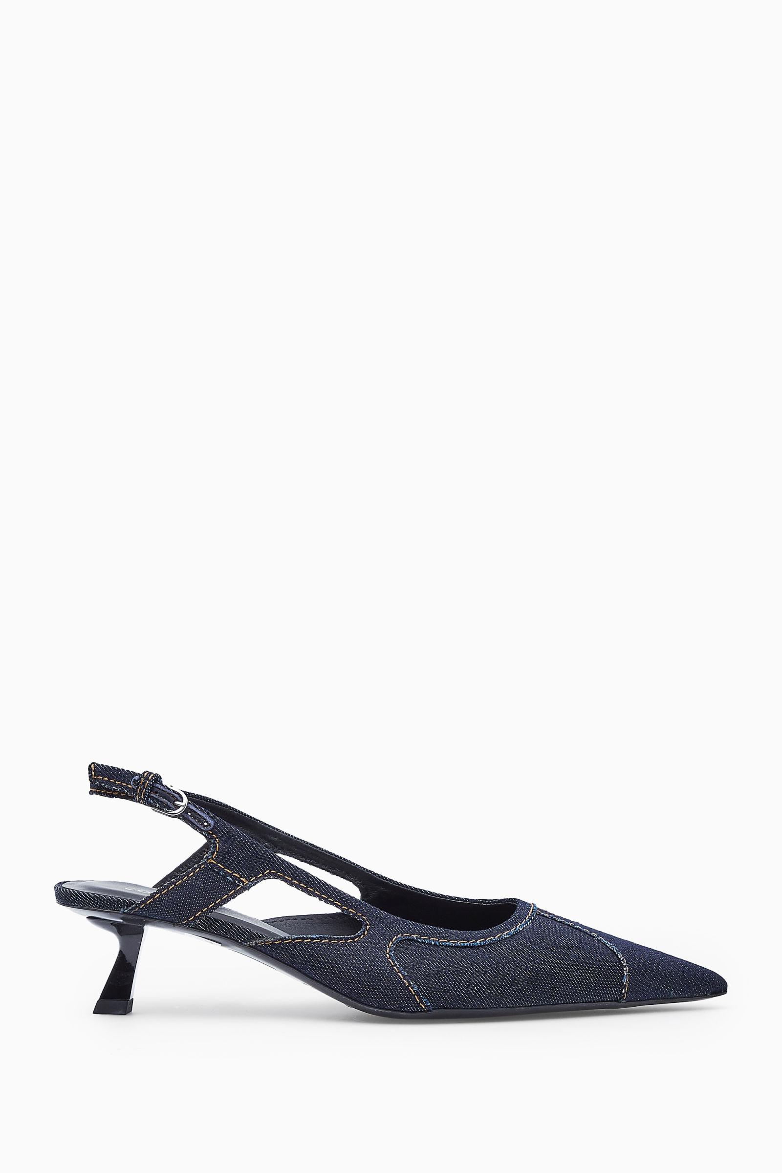Pointed slingback kitten heels hot sale