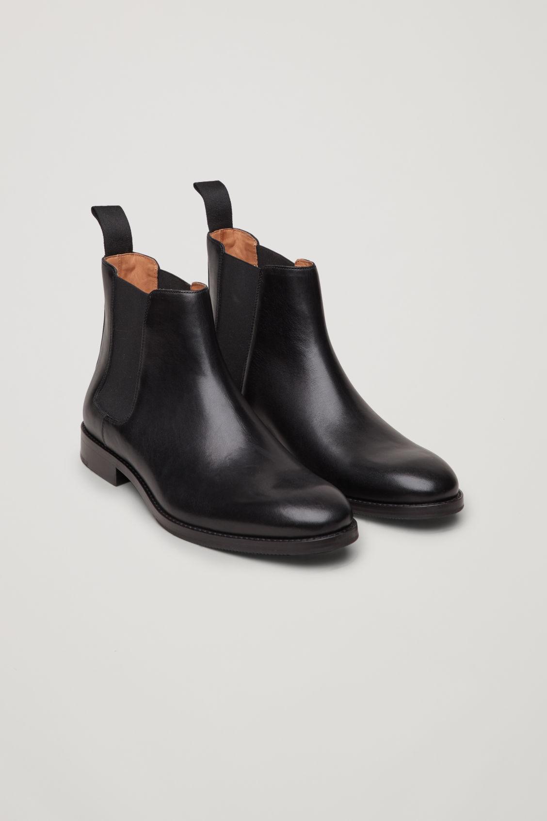 COS Leather Chelsea Boots in Black for 