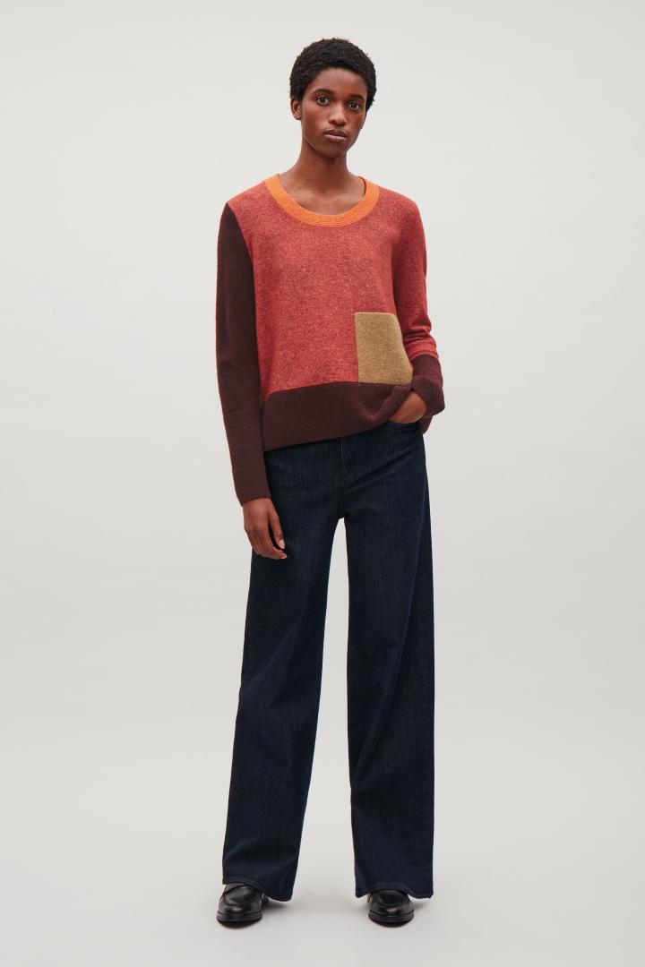 cos colour block jumper