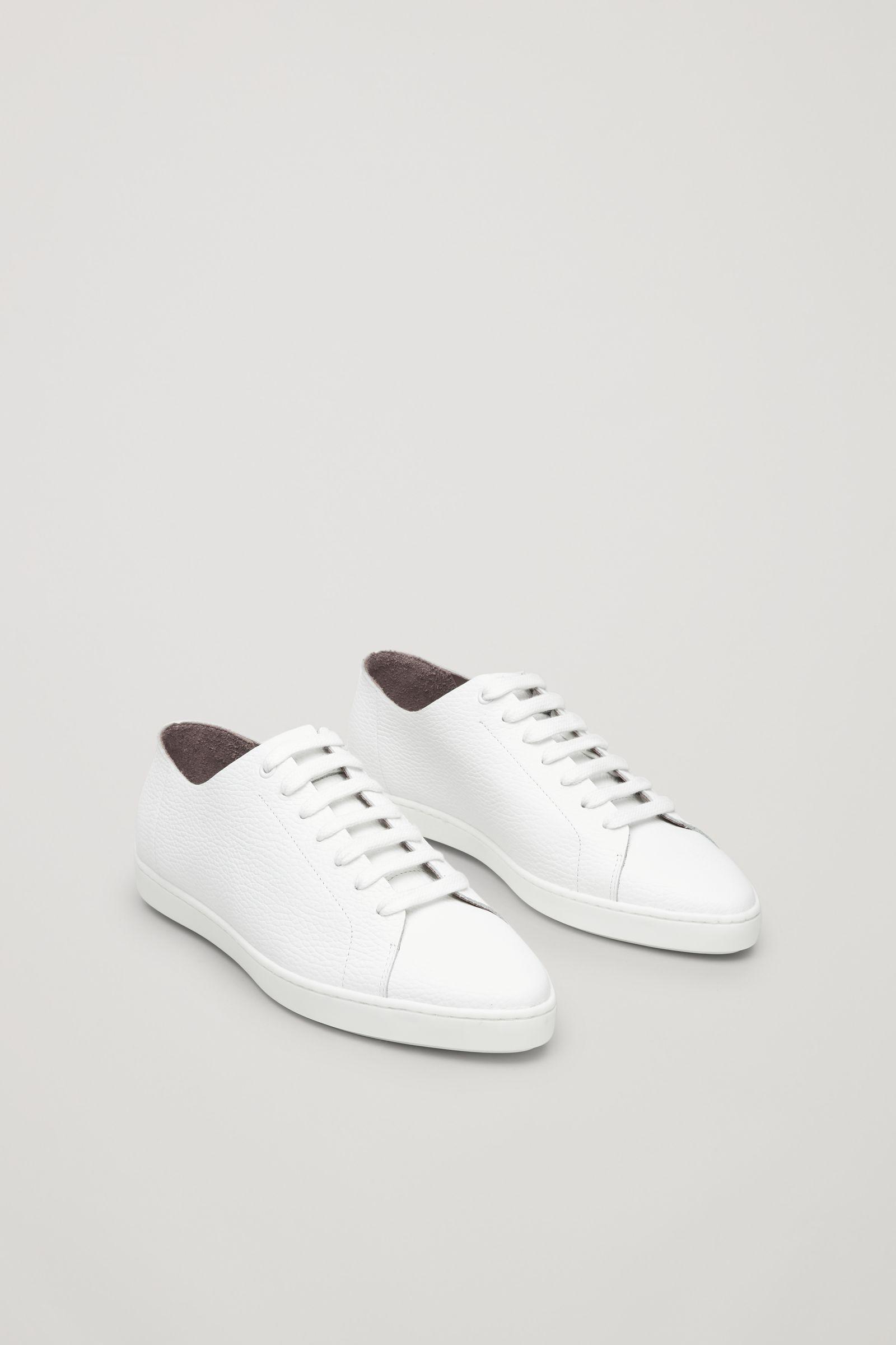 COS Leather Pointed Sneaker in White | Lyst