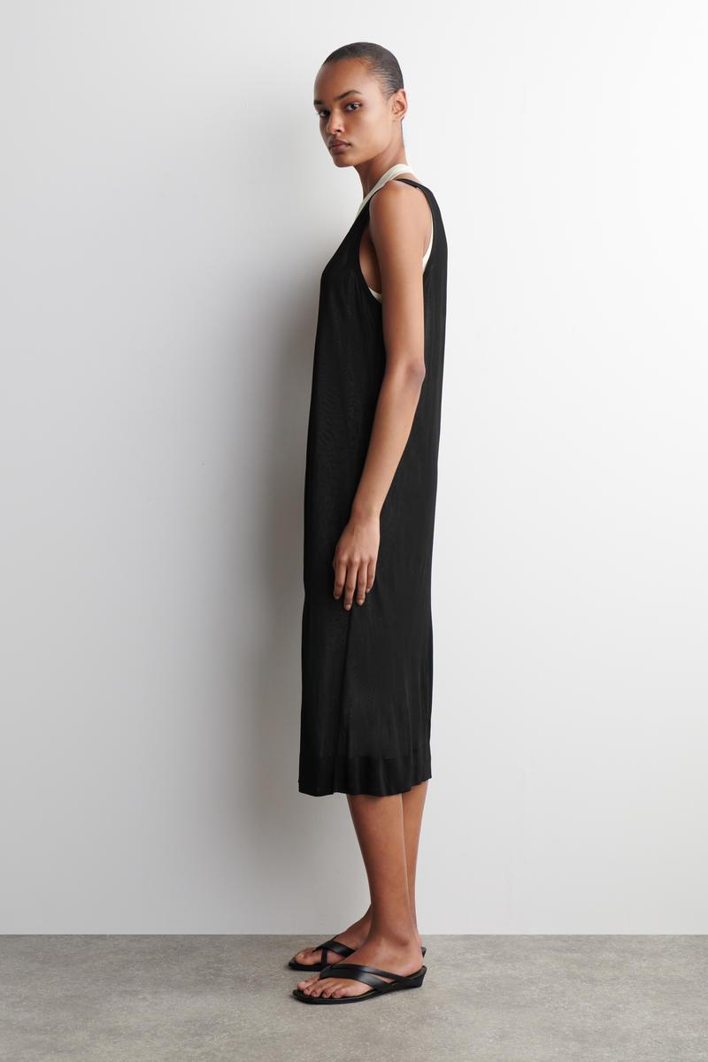 COS Layered Knitted Midi Dress in Black | Lyst COS Layered Knitted Midi Dress in Black | Lyst