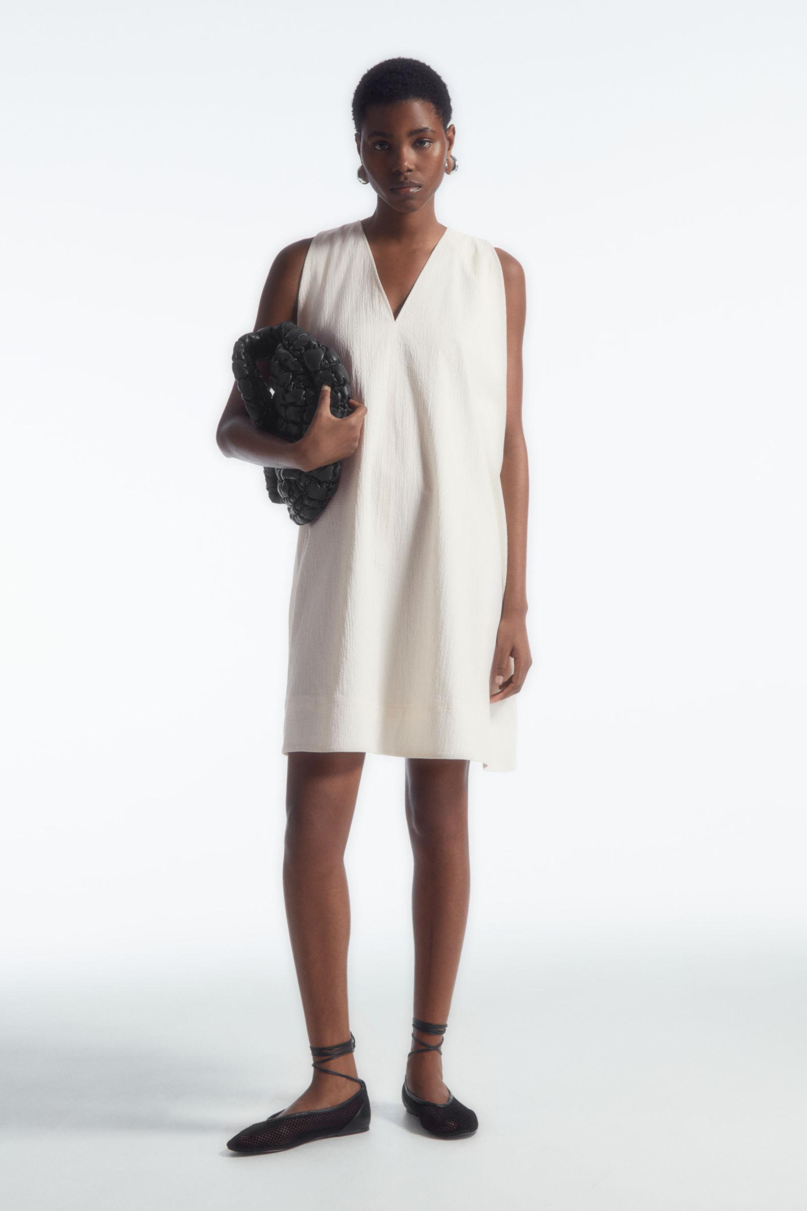 COS A-line Sleeveless Mini Dress in White | Lyst UK COS A-line Sleeveless Mini Dress in White | Lyst UK