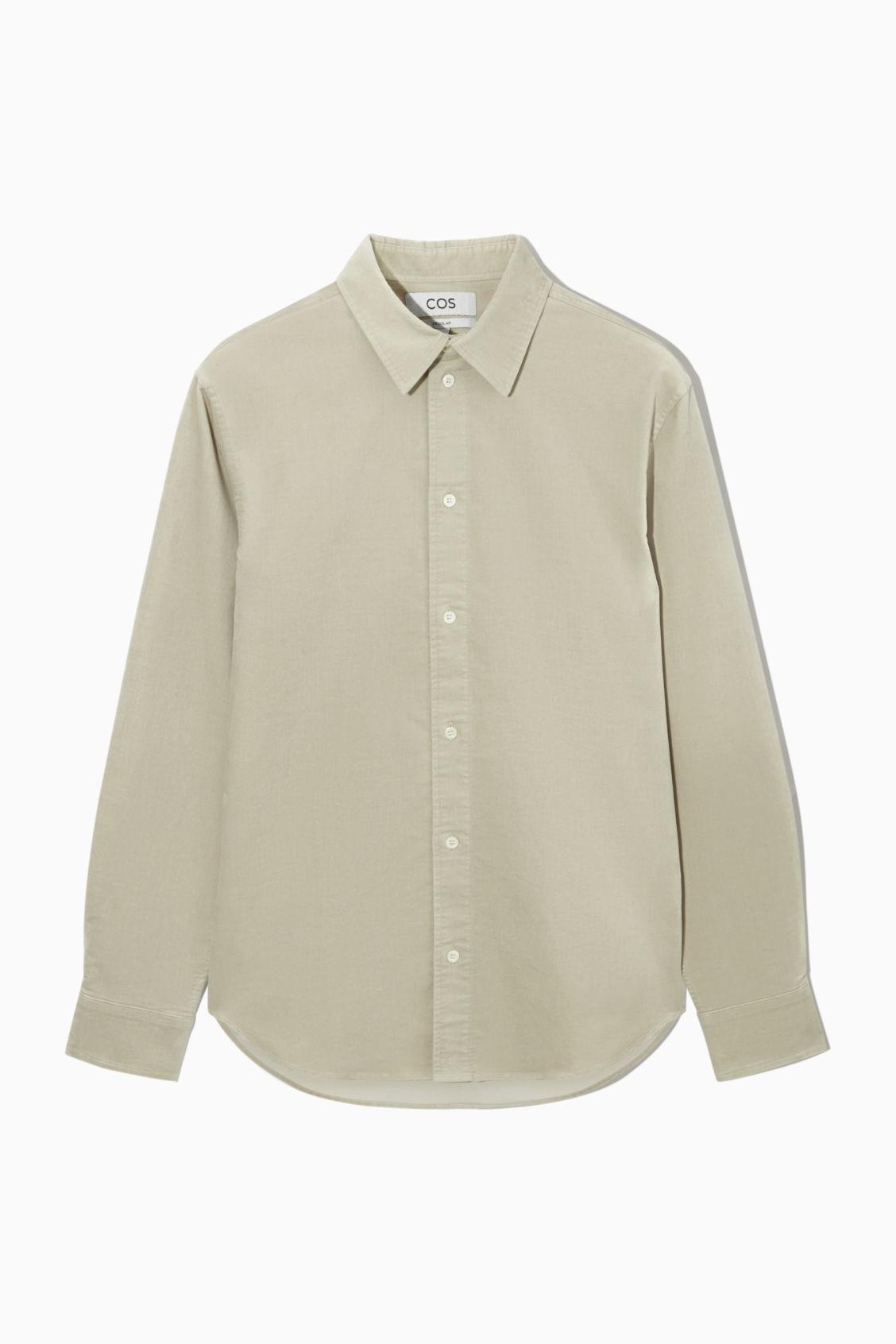 COS Heavyweight Cottonmoleskin Shirt in White for Men Lyst