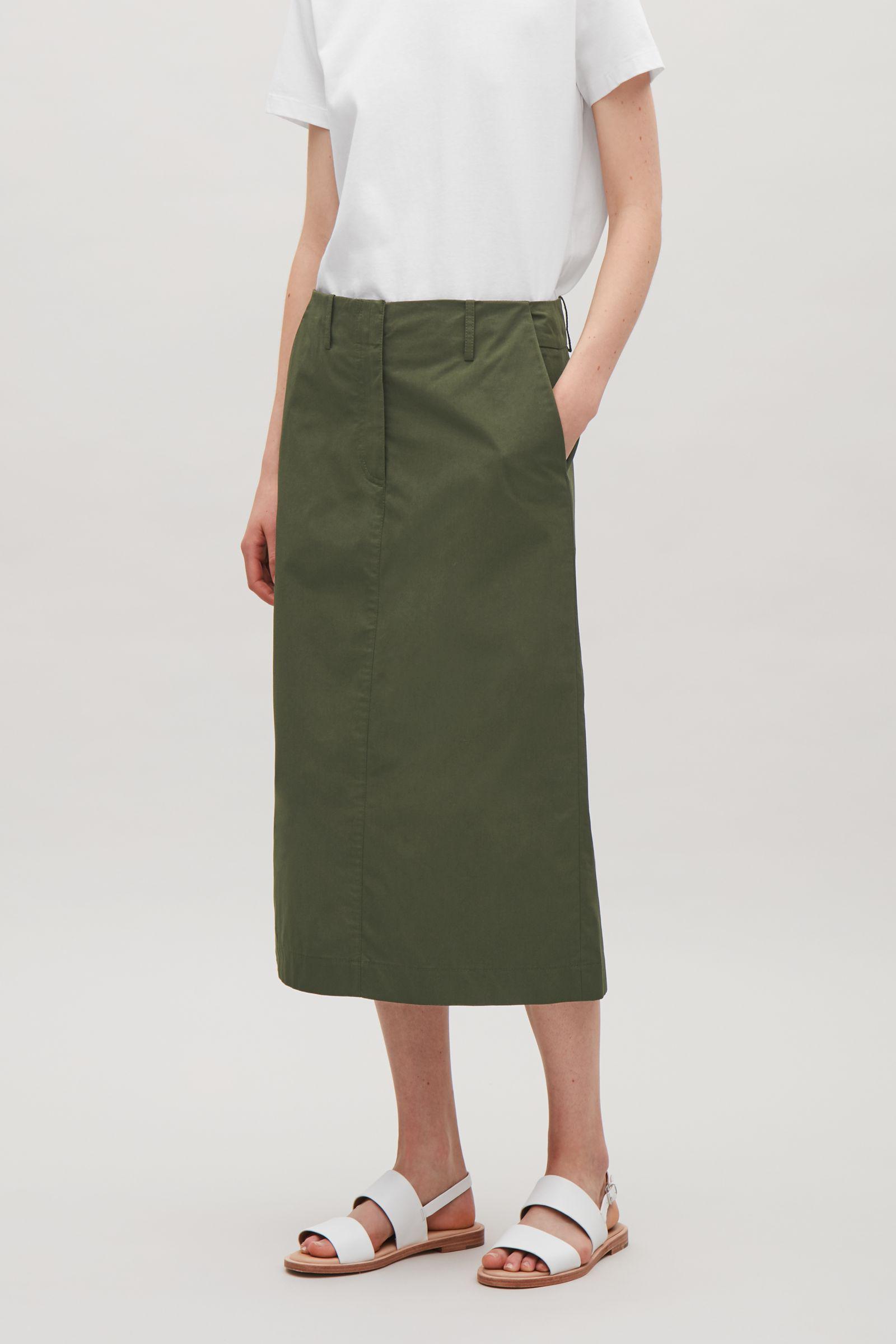 COS A-line Skirt in Green | Lyst