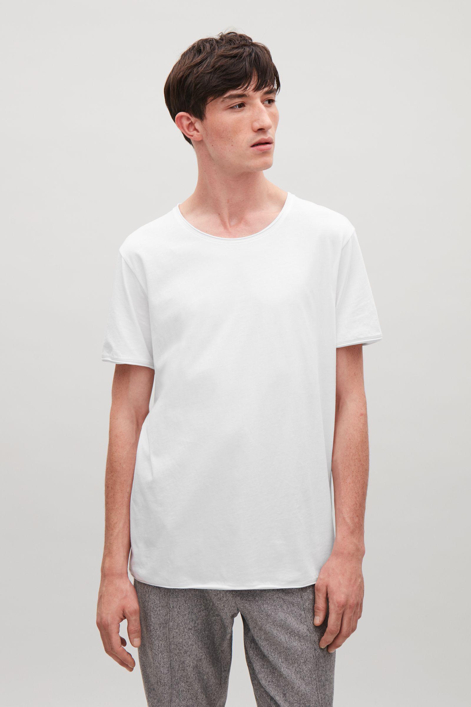 COS Rolled Edge T-shirt in White for Men | Lyst