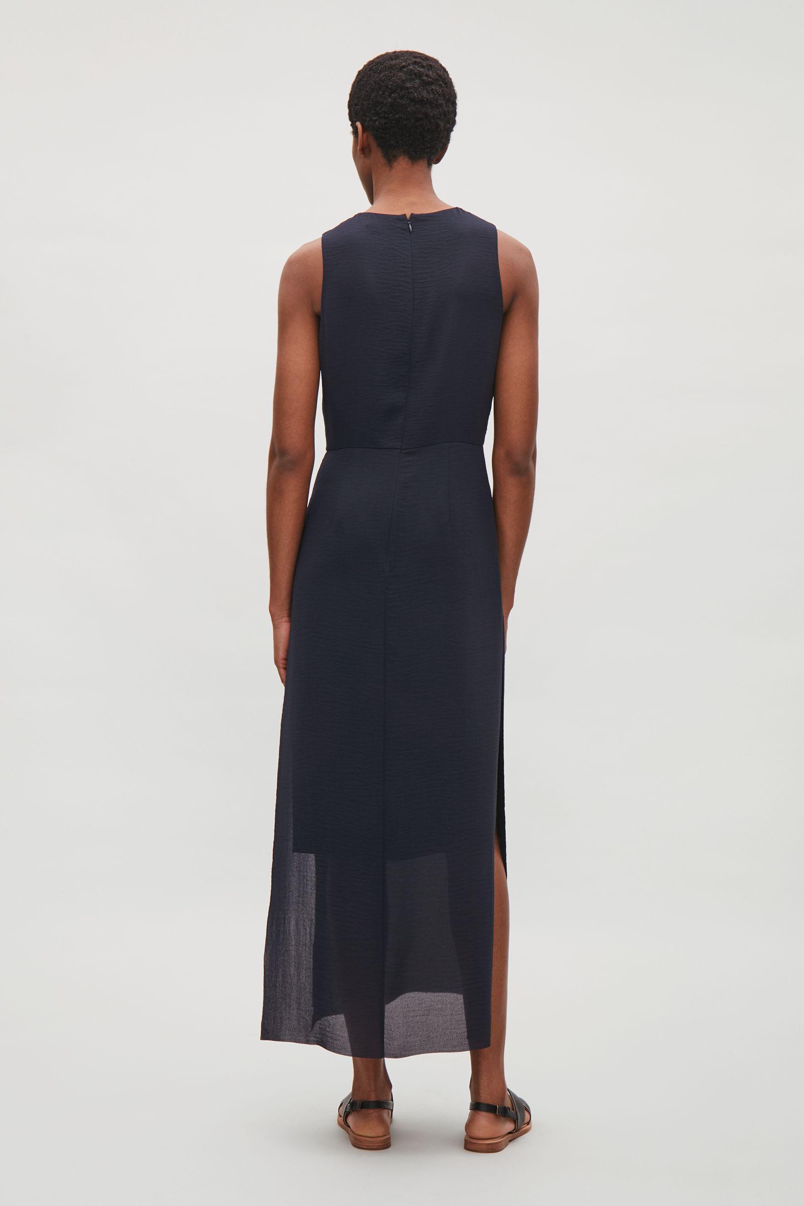COS Long Sleeveless Dress in Blue | Lyst