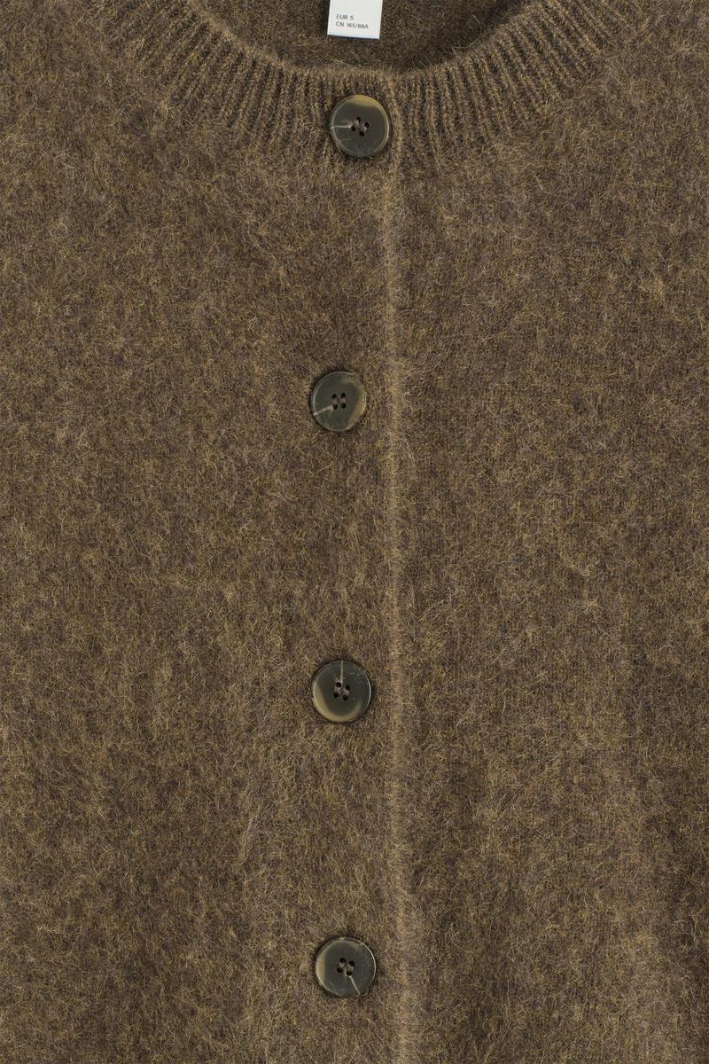 COS Pure Brushed-cashmere Cardigan in Natural | Lyst