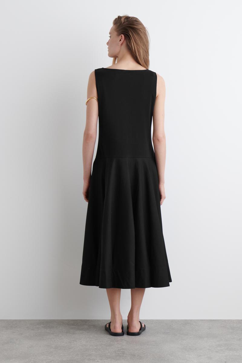 cos a line midi dress Polka Dot Cos A Line Dress Anna Polka Dot Midi A-Line Dress  HORUS FASHION