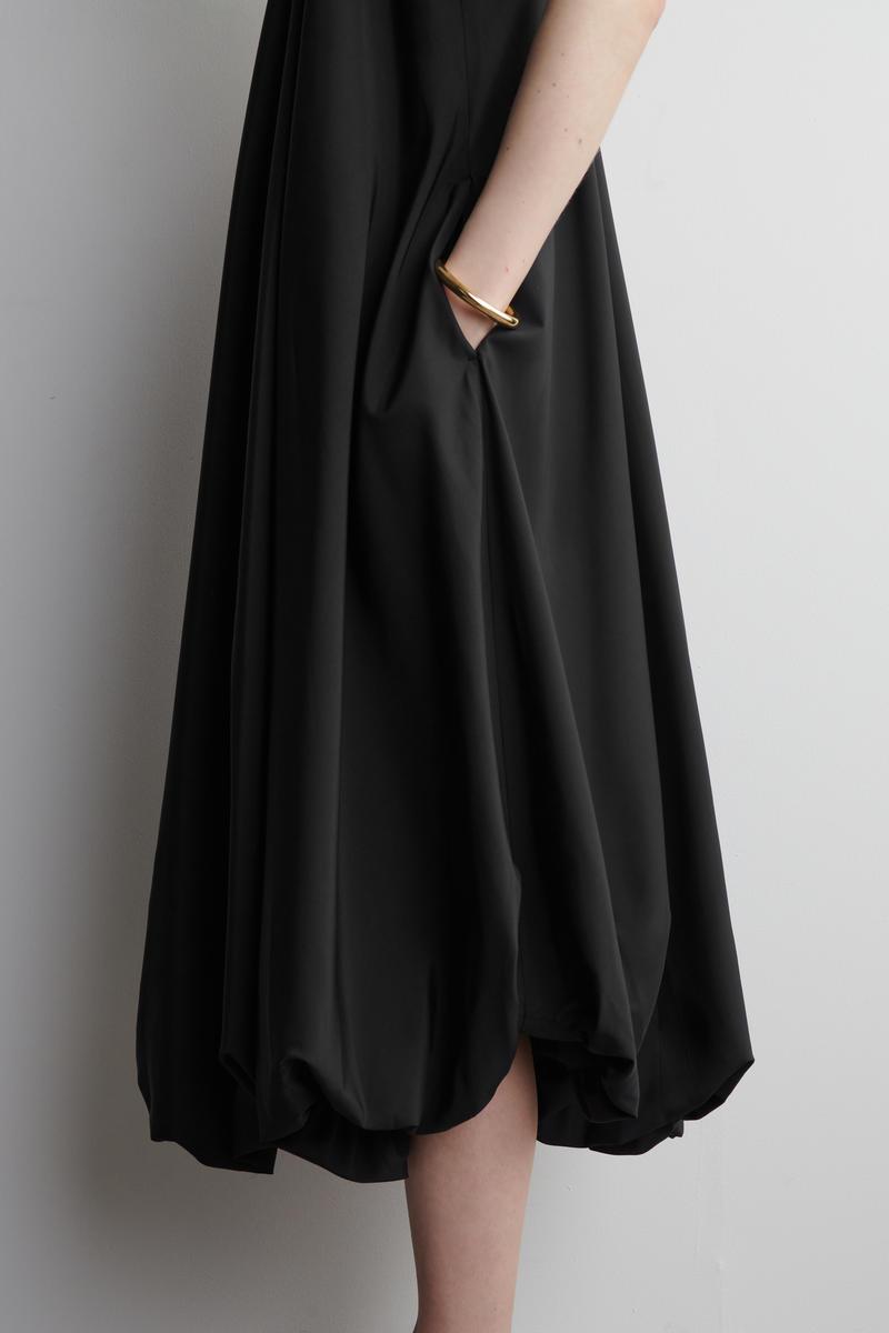 COS Bubble-Hem Midi Dress in Black | Lyst
