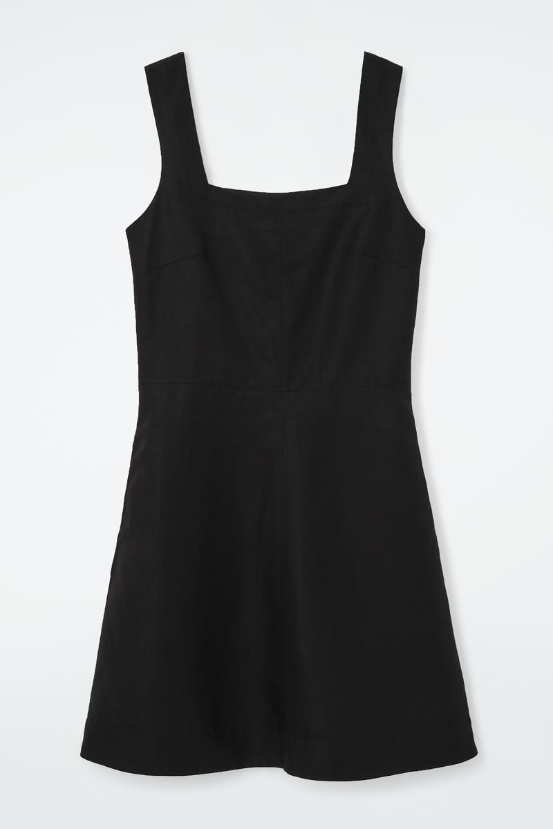 black bodycon pinafore dress COS Square-neck Mini in Embellished Prom Dresses Royal Blue Satin Split COLOR:DENIM 2 size up