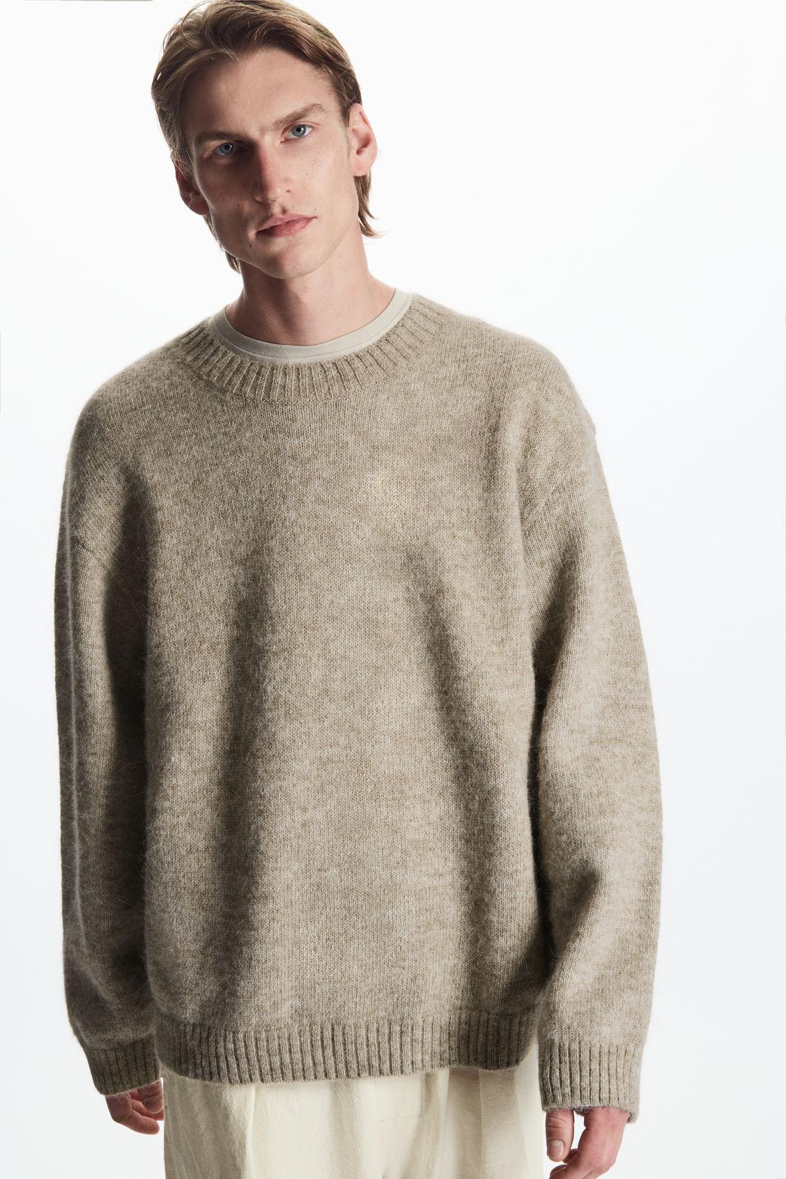 Disco Kunde Typisk COS Oversized Alpaca-blend Sweater in Natural for Men | Lyst