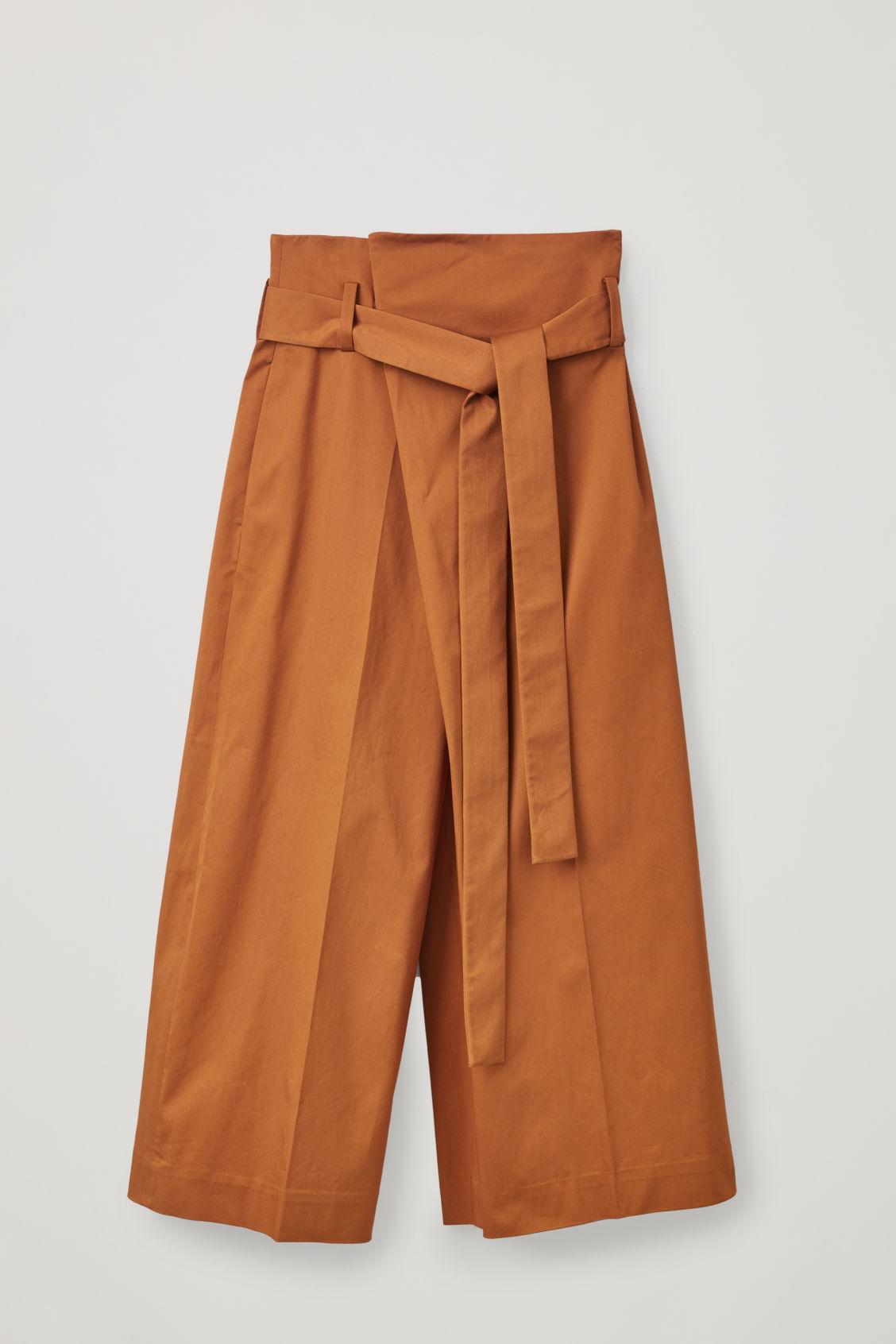 Paperbag cropped trousers Clearance