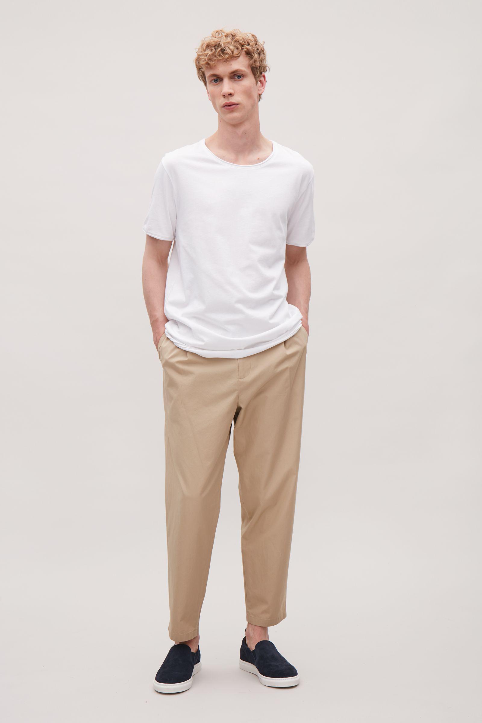COS Rolled Edge T-shirt in White for Men | Lyst