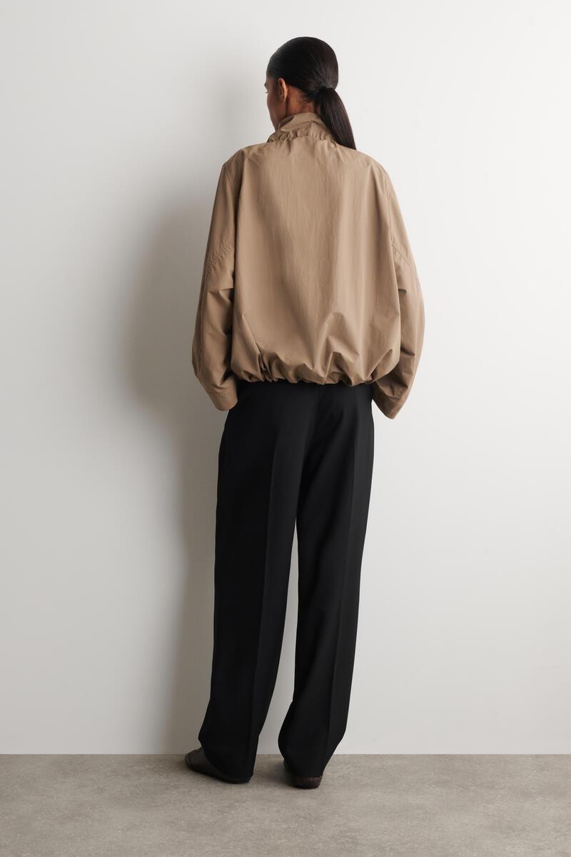 COS Nylon Funnel-Neck Jacket in Natural | Lyst COS Nylon Funnel-Neck Jacket in Natural | Lyst