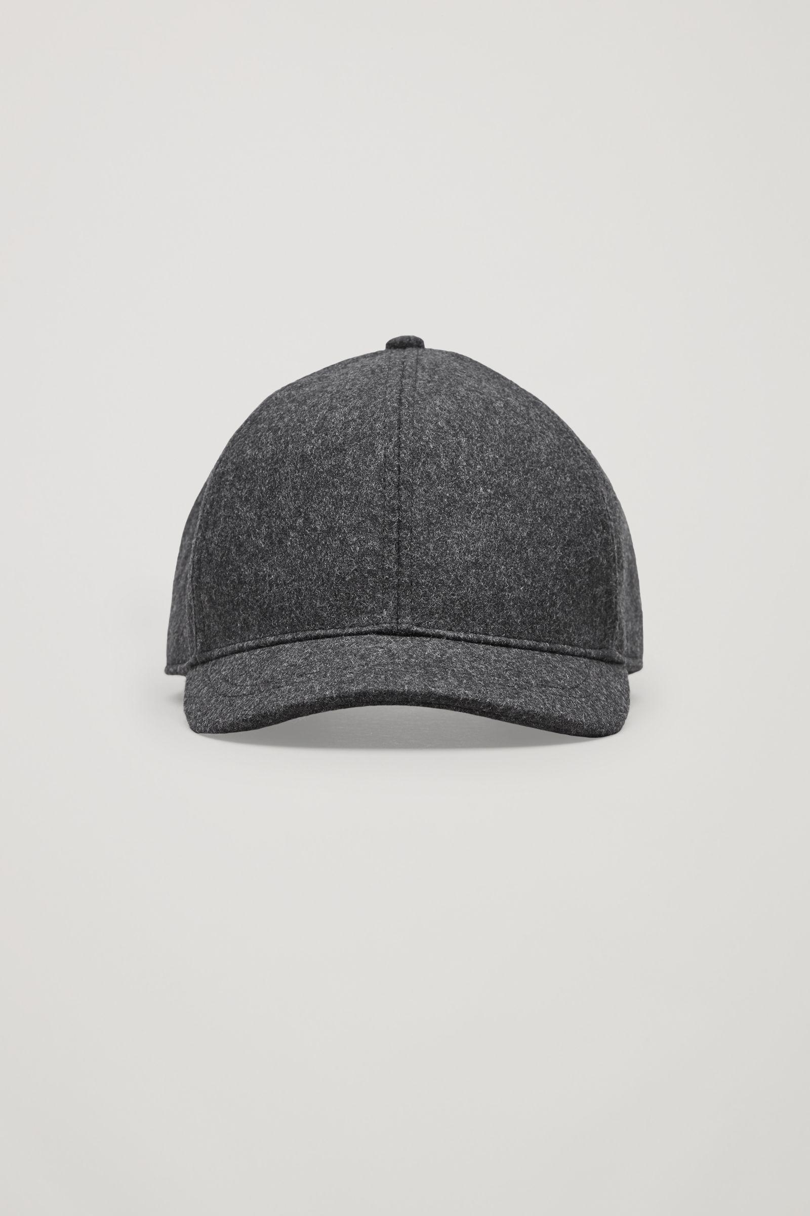COS Short Peak Wool Cap in Grey (Gray) for Men - Lyst