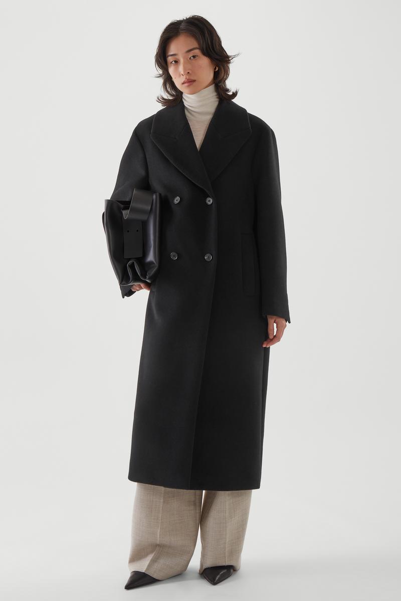 COS Zweireihiger Eleganter Mantel in Schwarz | Lyst DE