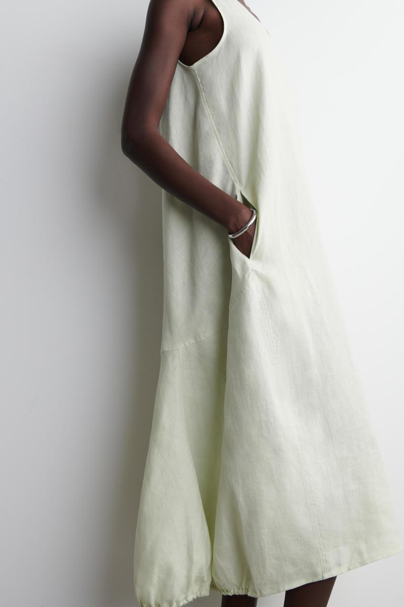 COS Elasticated-Hem Linen Maxi Dress in White | Lyst COS Elasticated-Hem Linen Maxi Dress in White | Lyst