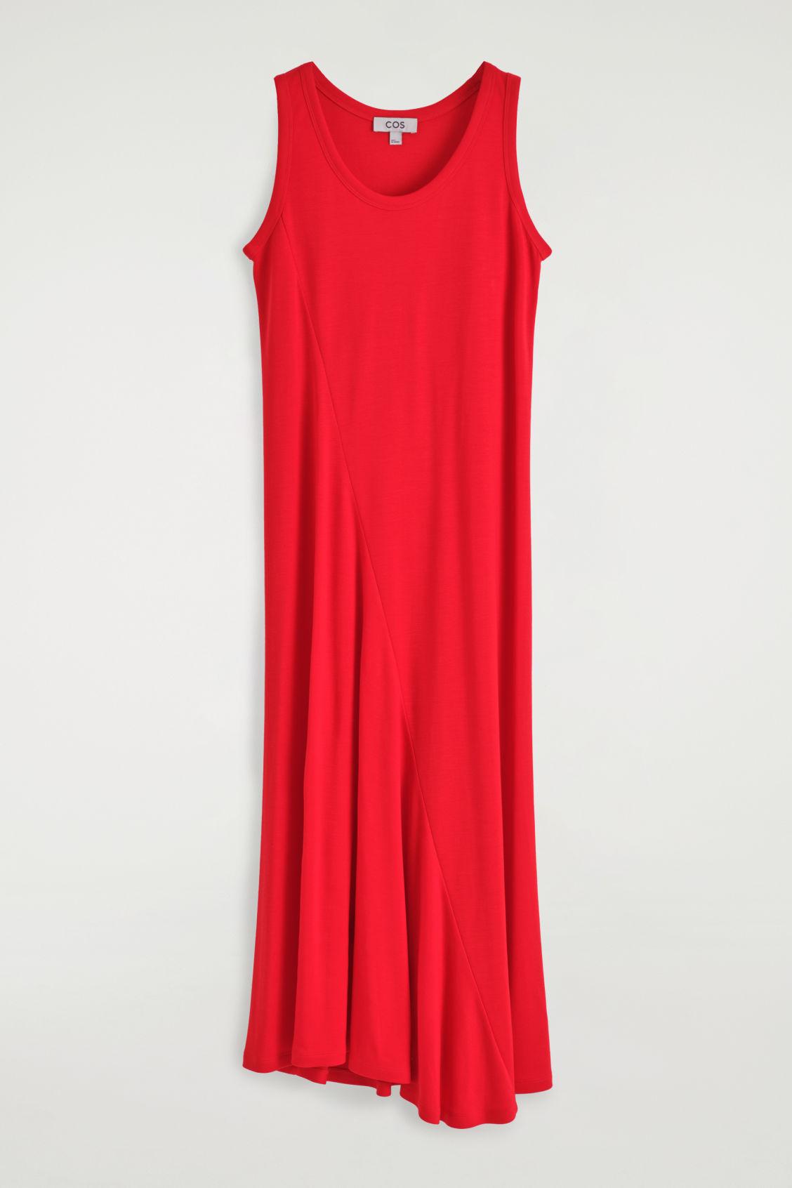 cos white asymmetric dress HIGH TWIST SMOOTH RAYON ASYMMETRIC DRESS  THE SHOP YOHJI YAMAMOTO