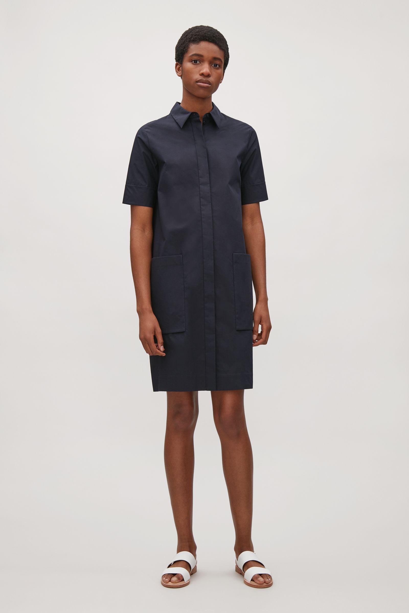 cos shirt dress with large pocket